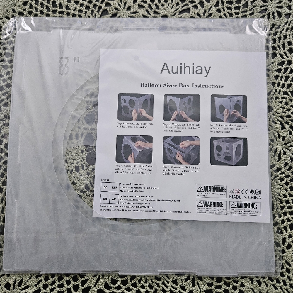 Translucent Balloon Sizer Box Panel - Clear